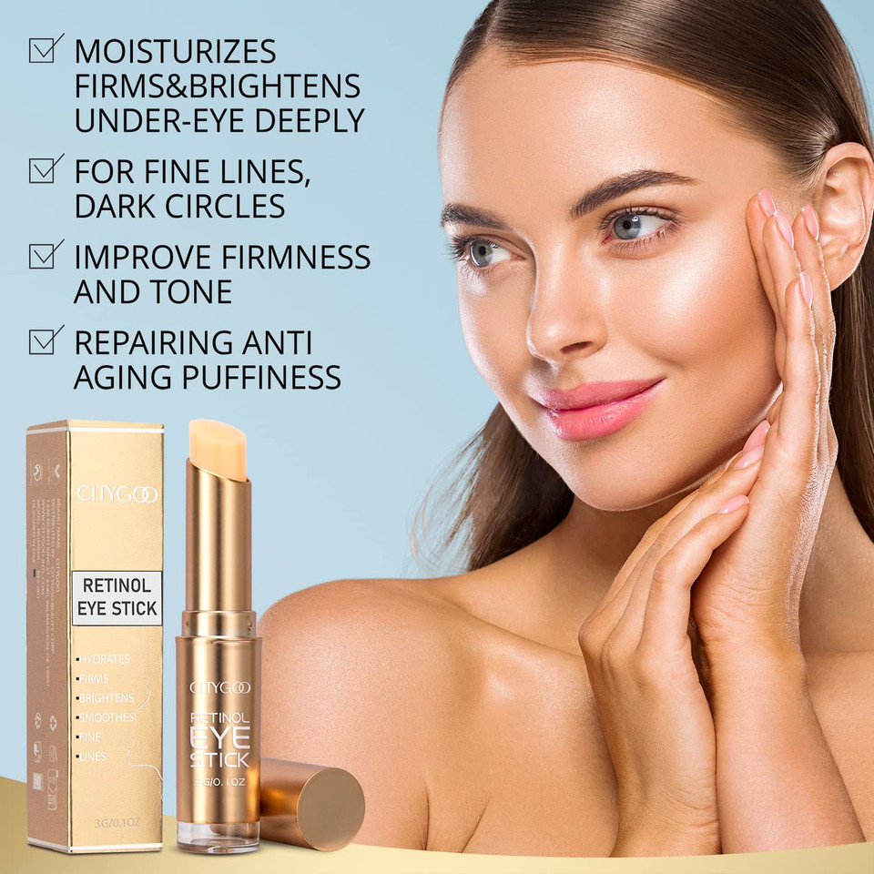 Retinol Eye Stick With Collagen, Hyaluronic Acid For Dark Circle, Wrinkles In 3-4 Weeks, Under Eye Cream Anti Aging, For Puffiness And Bags Reduces Fine Lines