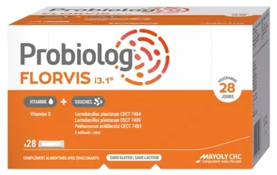 Mayoly Spindler Probiolog Florvis 28 Orodispersible Sticks