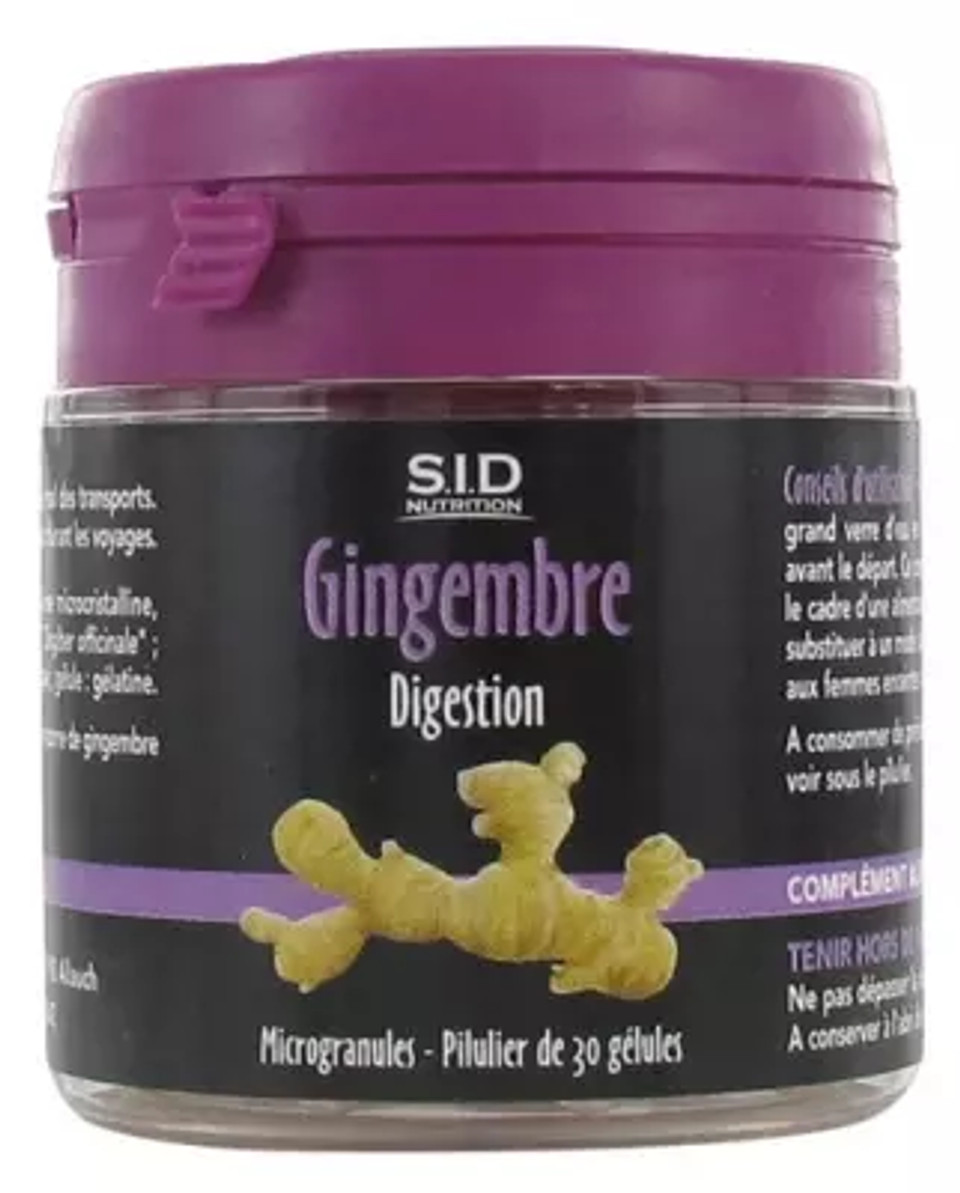 S.I.D Nutrition Digestion Ginger 30 Capsules