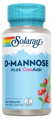 Solaray D-Mannose Plus Cranactin 60 Vegetable Capsules
