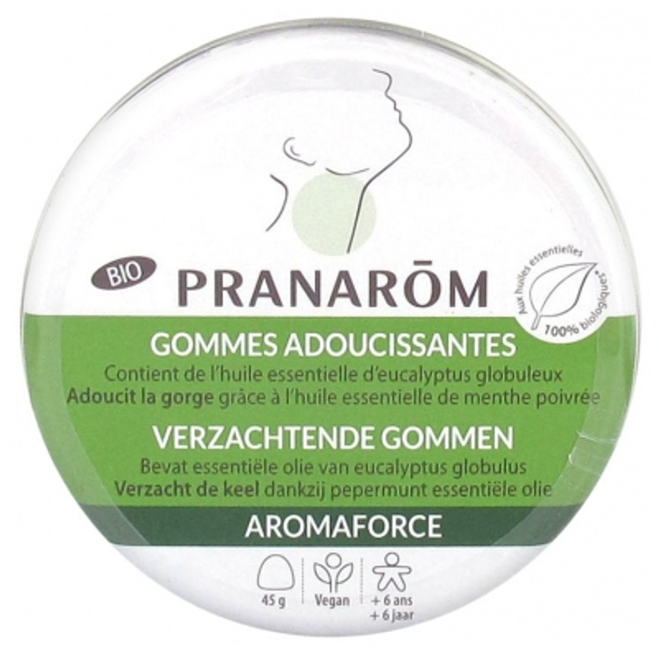 Pranarã´M Aromaforce Organic Softening Gums Mint/Eucalyptus 45G