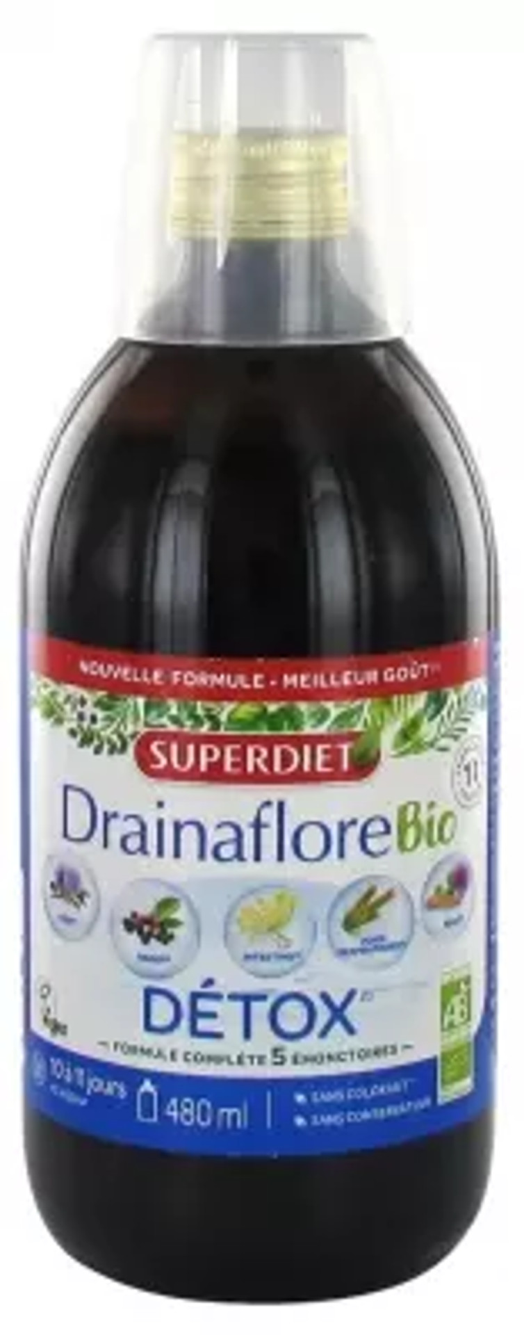 Superdiet Organic Drainer Drainaflore 480 Ml