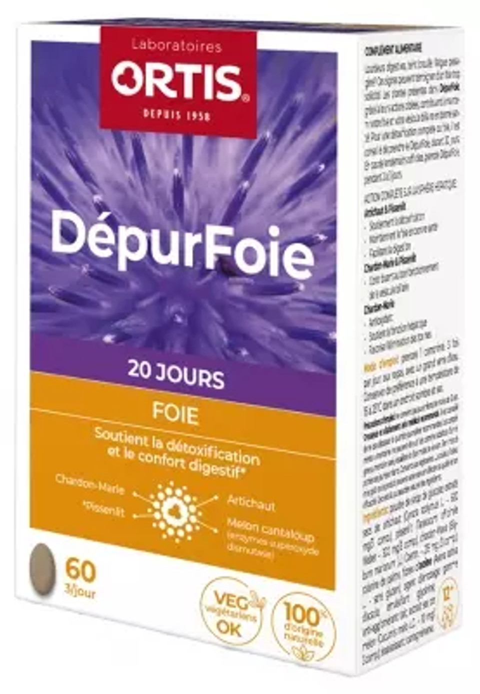 Ortis Dã©Purfoie Liver 60 Tablets