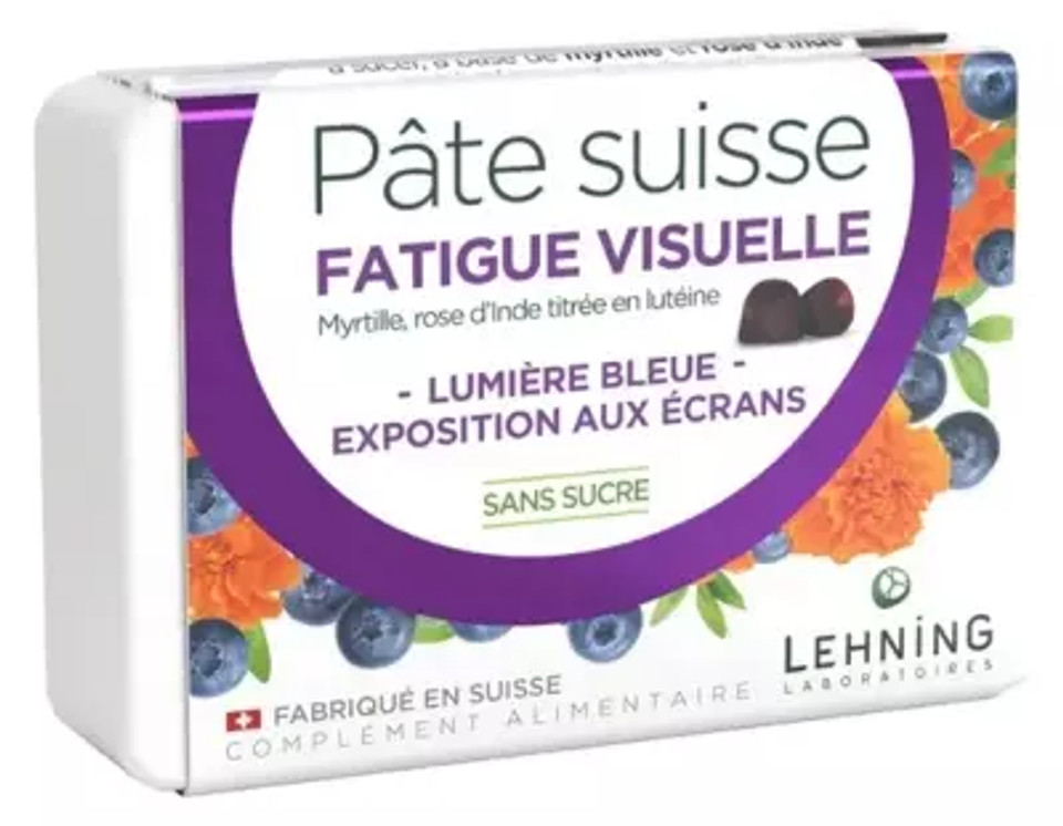 Laboratoires Lehning Pã¢Te Suisse Fatigue Visual 40 Gummies
