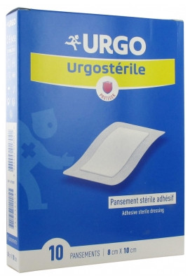 Urgo Urgostã©Rile Sterile Adhesive Bandage 8 X 10Cm 10 Bandages