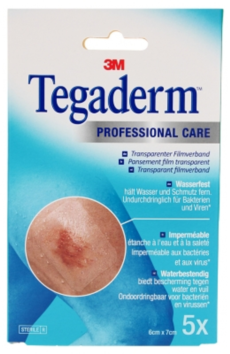 3M Tegaderm Transparent Waterproof Film Dressing 6 Cm X 7 Cm 5 Dressings