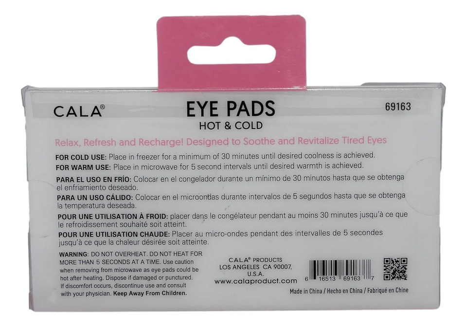 Cala Hot And Cold Eye Pads - Soothing, Revitalizing, Puffiness, Refresh, Relieves Stress, Relax, Relieves Puffiness And Tension, Watermelon (69163)