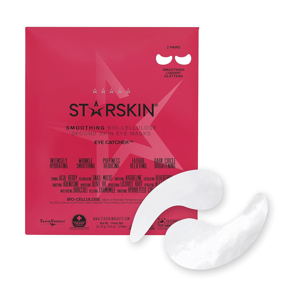 Eye Catcher - Premium Sheet Bio-Cellulose Eye Masks - Soaked In A Smoothing Serum Infused With Aã£Â§Ai Berry And Collagen - Diminishes Dark Circles And Puffiness - 2 Pairs
