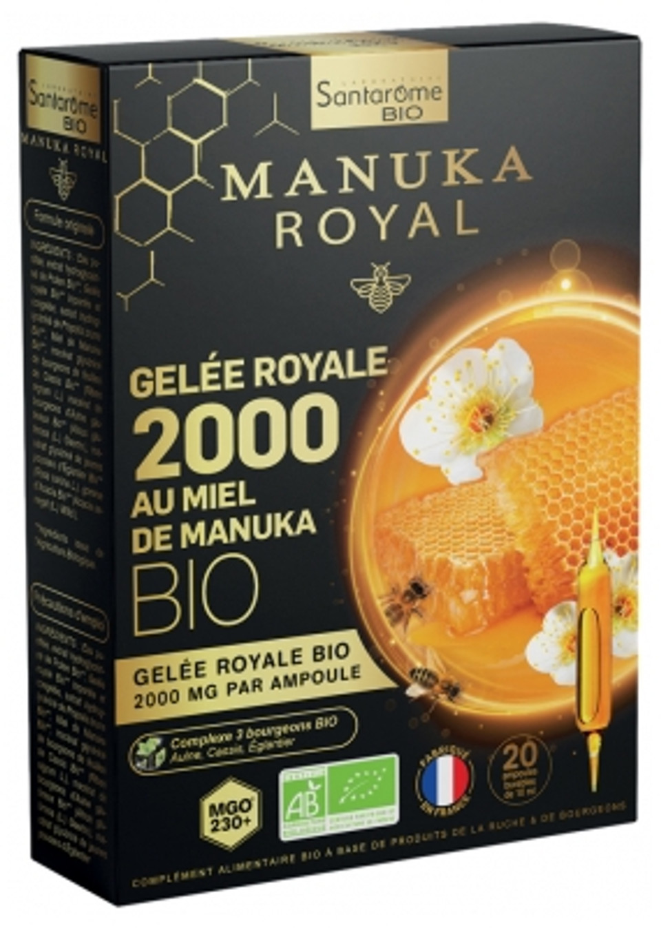 Santarome Organic Royal Jelly 2000 Organic Manuka Honey 20 Phials