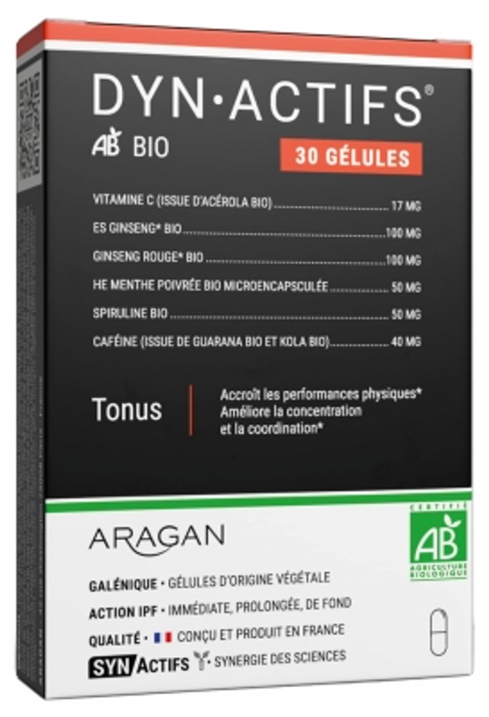 Aragan Synactifs Dynactifs Organic 30 Capsules