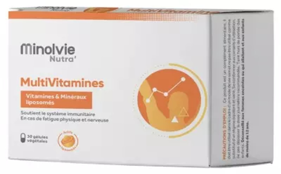 Minolvie Nutra' Multivitamins 30 Vegetable Capsules