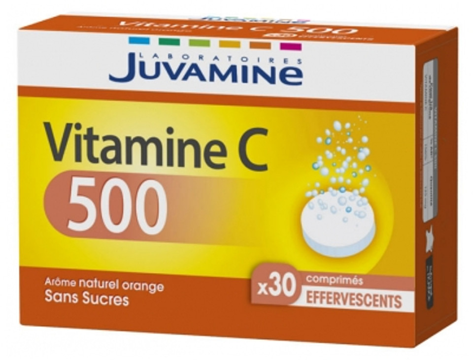Juvamine Vitamin C 500 30 Effervescent Tablets