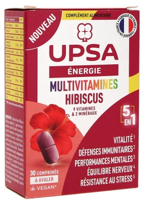 Upsa Energy Multivitamins Hibiscus 5In1 30 Tablets