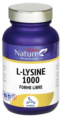Pharm Nature L-Lysine 1000 Free Form 60 Capsules