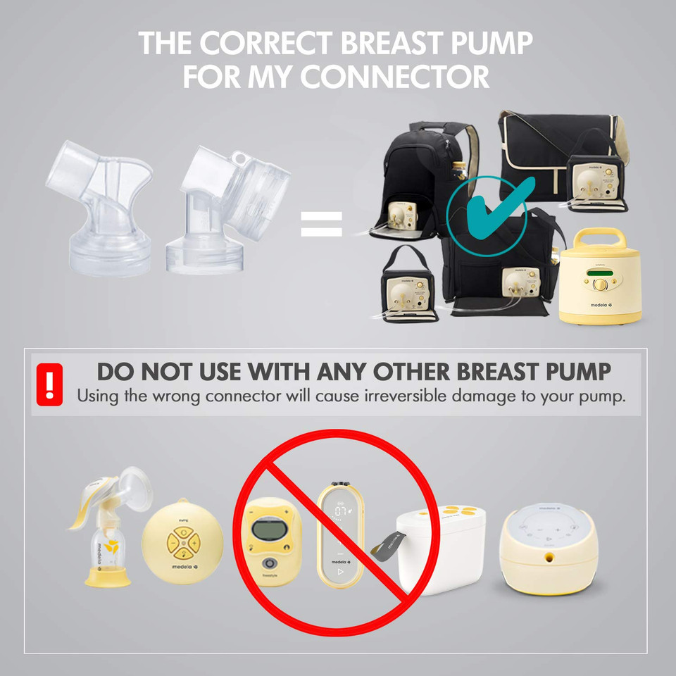 Medela Spare Or Replacement Personalfit Connectors Compatible With Pump In Style Advanced Breast Pump