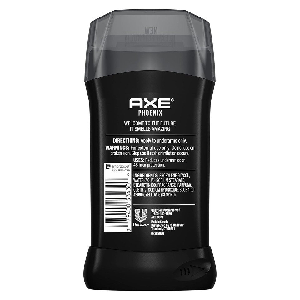 Axe Dual Action Deodorant Stick For Long Lasting Odor Protection, Phoenix Crushed Mint & Rosemary Men'S Deo, Aluminum Free 3Oz Twin Pack