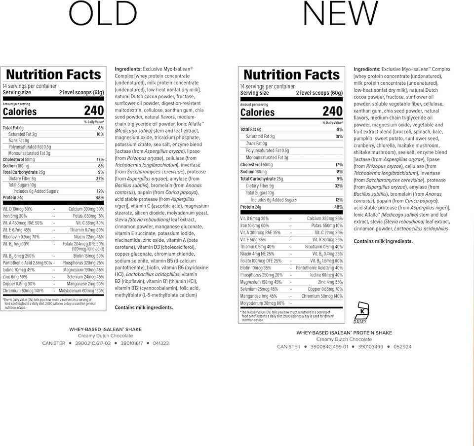 Isagenix Isalean Shake - Meal Replacement Protein Shake Supports Healthy Weight & Muscle Growth - Protein Powder Enriched With 23 Vitamins - Creamy Dutch Chocolate, 30.1 Oz (14 Servings)