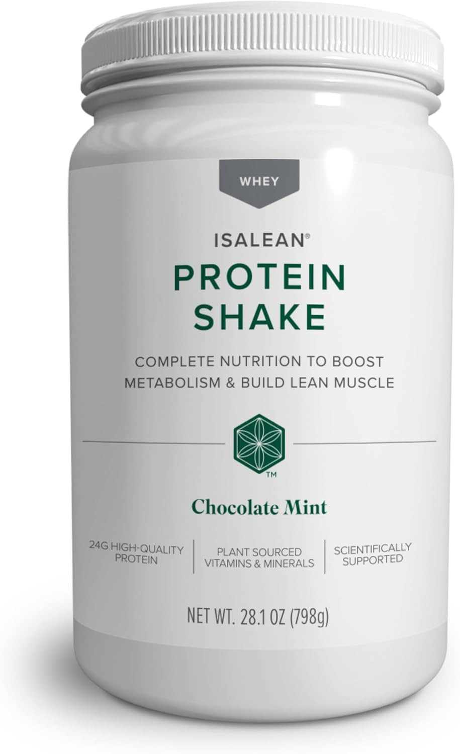 Isagenix Isalean Shake - Complete Superfood Meal Replacement Drink Mix For Maintaining Healthy Weight And Lean Muscle Growth  Chocolate Mint - 14 Servings