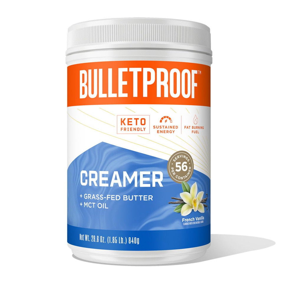 Bulletproof French Vanilla Creamer, 29.6 Ounces, Keto Coffee Creamer With Mct Oil And Grass-Fed Butter, Value Offering, Packaging May Varyâ