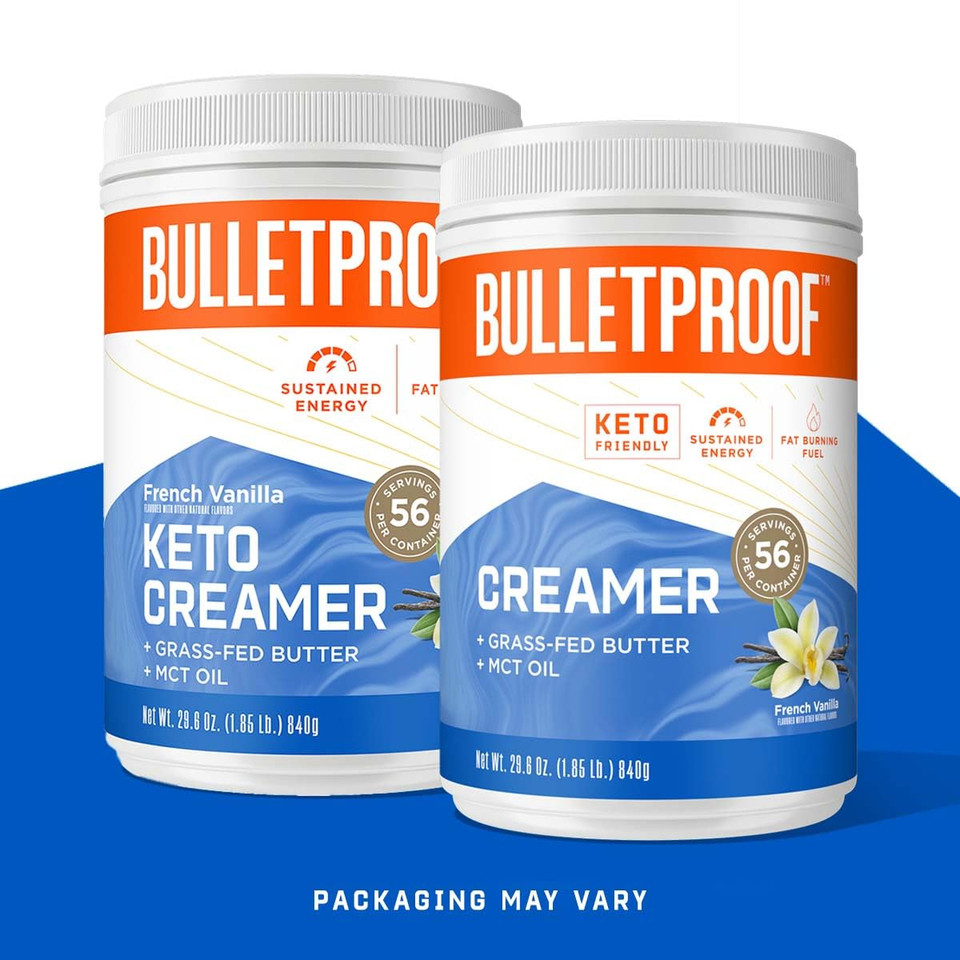 Bulletproof French Vanilla Creamer, 29.6 Ounces, Keto Coffee Creamer With Mct Oil And Grass-Fed Butter, Value Offering, Packaging May Varyâ