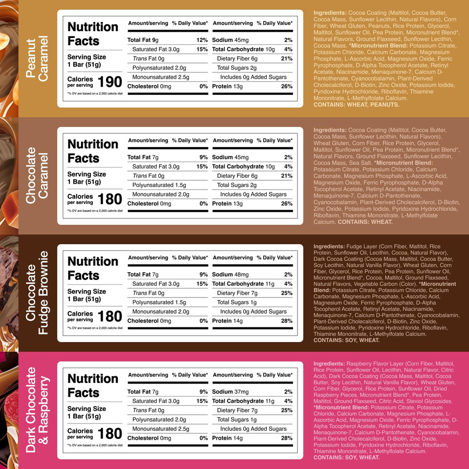 Huel Complete Nutrition Vegan Protein Bars | Variety Box | 13G Protein, 27 Vitamins And Minerals, 2G Sugar, Non-Gmo, 100% Plant Based Snack | 12 Pack