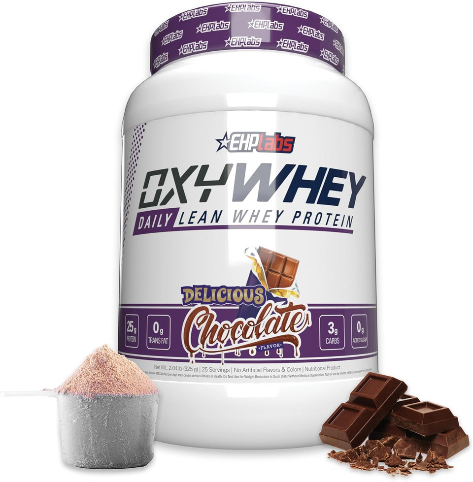 Ehp Labs Oxywhey Whey Protein Isolate Powder - 25G Of Whey Isolate Protein Powder, Meal Replacement Shake, Sugar Free Protein Powder - 25 Serves (Banana)