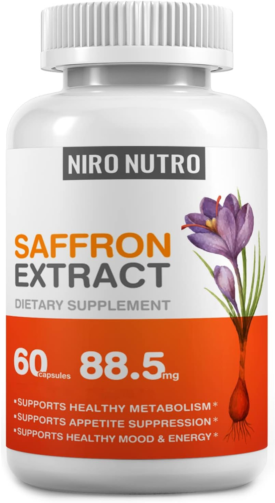 Saffron Supplements, Organic Saffron Extract Capsules For Eyes & Heart Health, Appetite Suppressant For Weight Loss Women, Supports Immune System, Metabolism Booster, NonâGmo