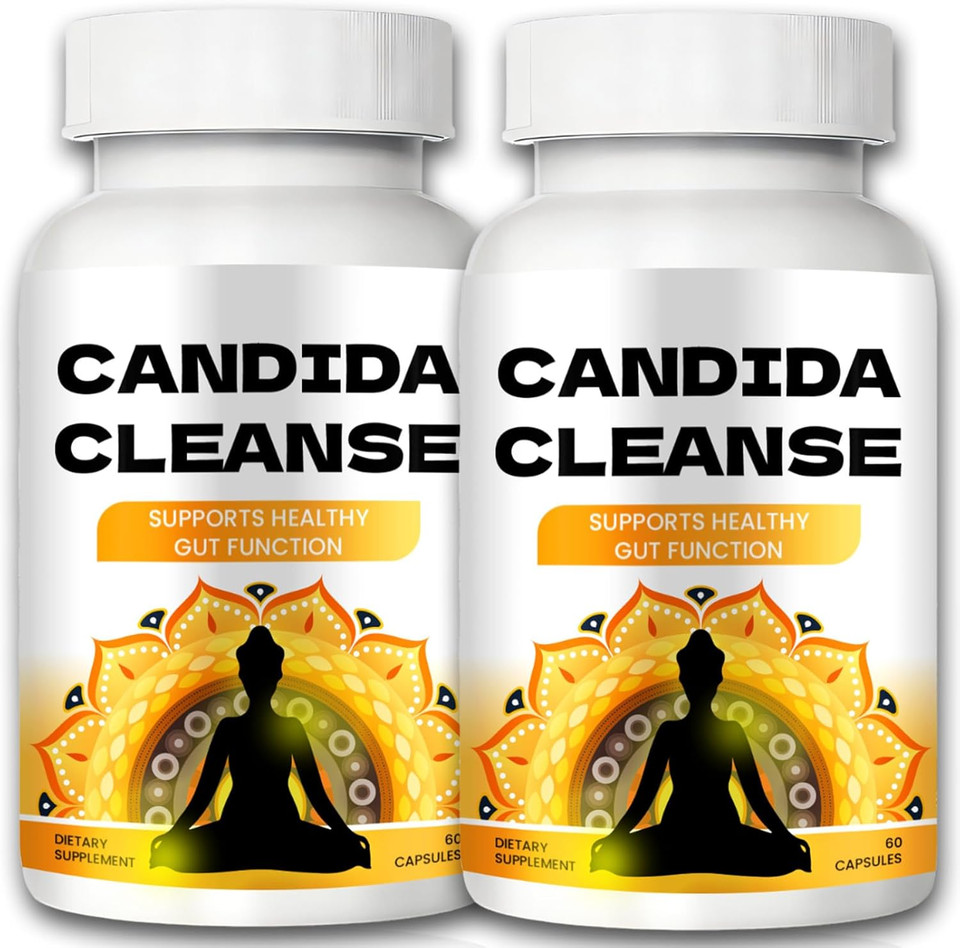 Candida Cleanse - Gut & Colon Support, Advanced Formula - Oregano Leaf, Wormwood, Black Walnut, Caprylic Acid