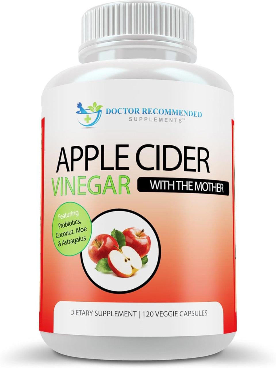 Apple Cider Vinegar Capsules - 100% Organic Apple Cider Vinegar Pills 1500 Mg - Natural Digestion, Immune Booster Support & Cleansing Supplement With Probiotics - Made In The Usa