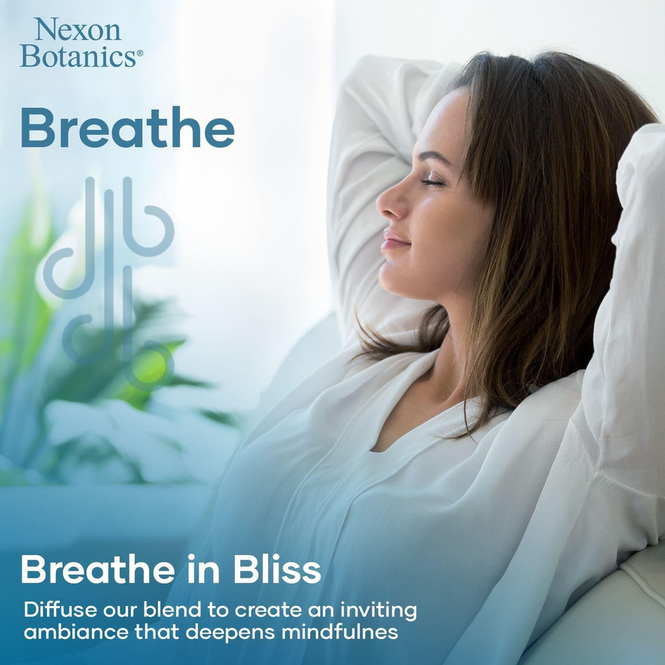 Breathe Essential Oil Blend 60 Ml - Breath Ease Sinus Relief With Menthol Oils - For Humidifiers, Diffusers, And Aromatherapy - Nexon Botanics