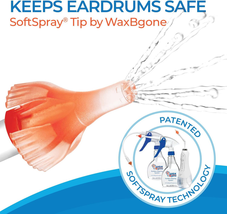 Waxbgone Earwax Removal Kit - Fast, Gentle, And Effective Ear Wax Removal Kit  Dissolve And Remove Earwax At Home - Includes Earwax Softening Drops, 10 Softspray Reusable Irrigation Tips, Otoscope