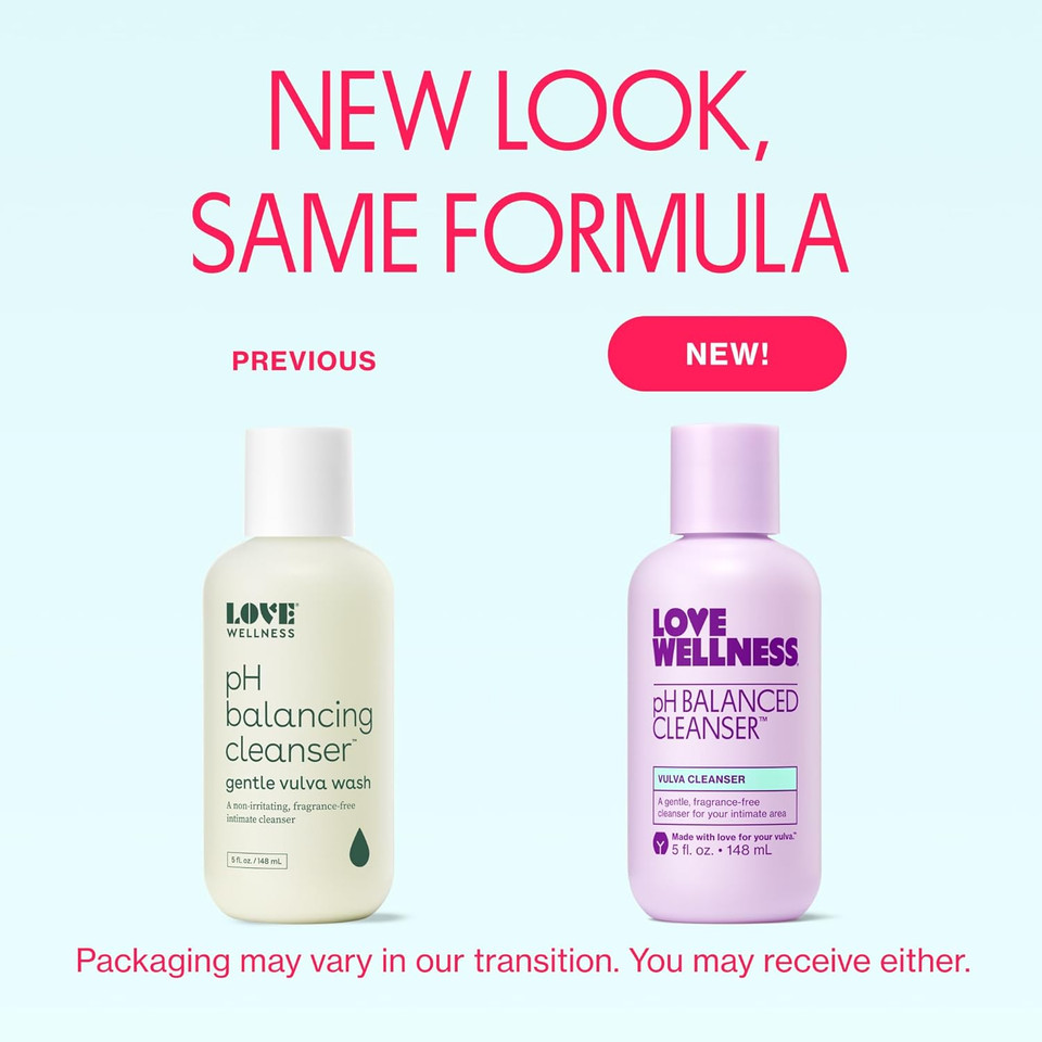 Love Wellness Ph Balancing Cleanser | Feminine Vaginal Wash | Fragrance-Free | Vaginal Cleanser For Balanced Ph, Intimate Health & Hygiene | Non-Irritating With Aloe Vera For Sensitive Skin | 5 Fl Oz