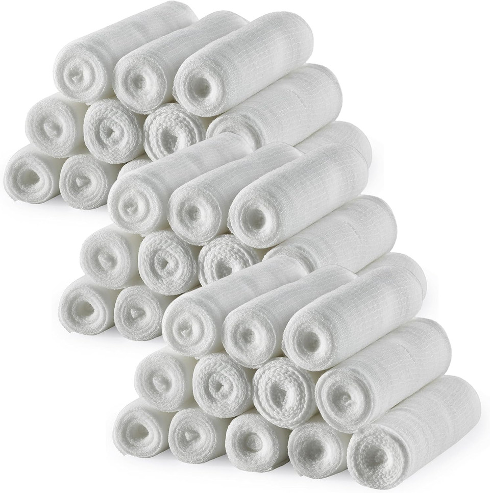 Gauze Bandage Rolls - (36 Pack) 3 In X 4.1 Yards Per Roll Of Medical Grade Gauze Bandage And Stretch Bandage Wrapping For Dressing All Types Of Wounds And First Aid Kit By Medca, (3-Inch, 36 Pcs)