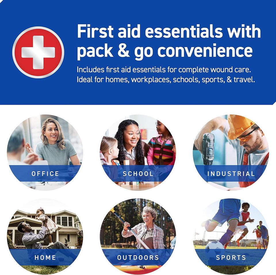Care Science First Aid Kit, 110 Pieces | Fsa Hsa Eligible | Professional Use For Travel, Work, School, Home, Car, Survival, Camping, Hiking, And More
