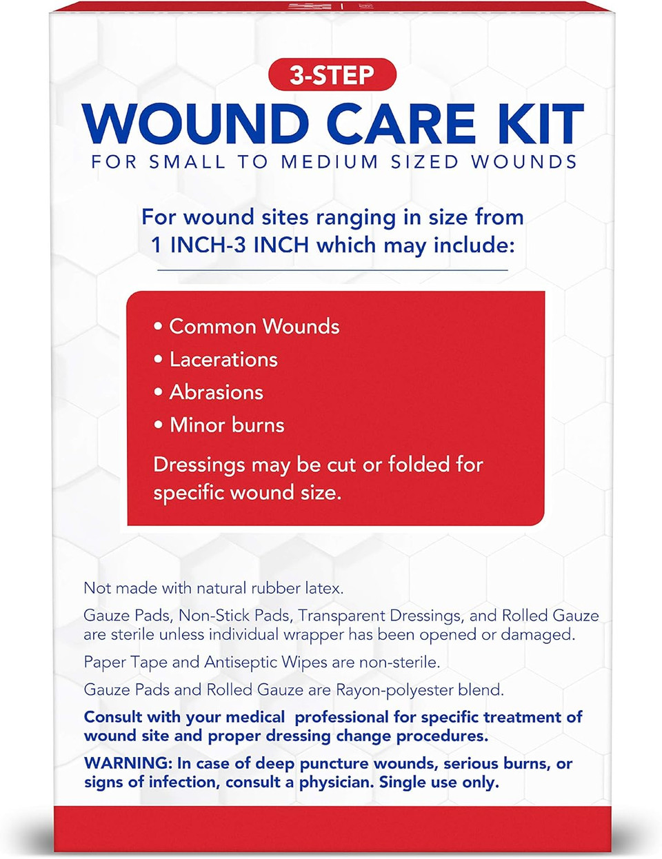 All Health Wound Care Kit, 40 Items | For Small To Medium Sized Wounds