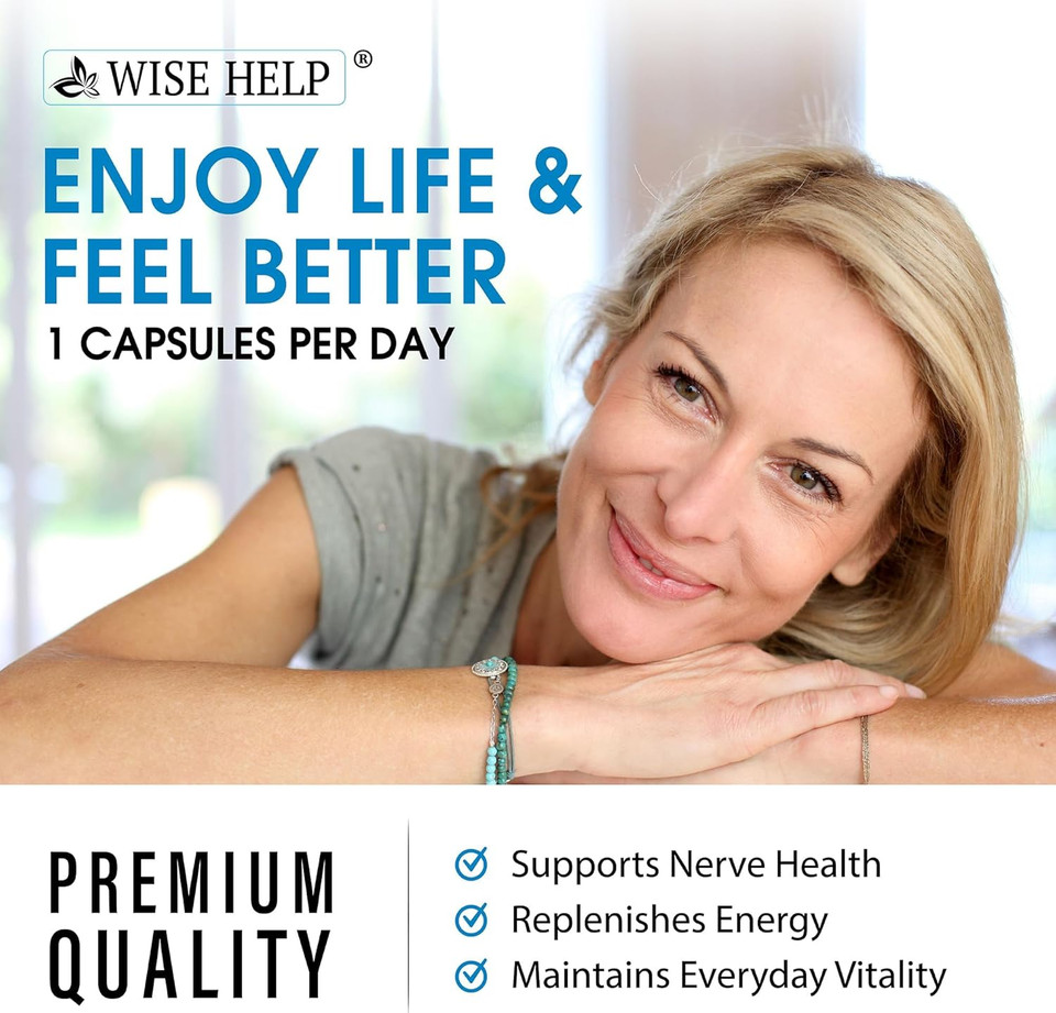 Neuropathy Support Natural Nerve Discomfort Relief - Made In Usa - Nerve Antioxidant For Trigeminal Neuralgia, Diabetic & Peripheral Neuropathy - Hands, Neck, Feet & Toes Treatment Formula - 60 Caps