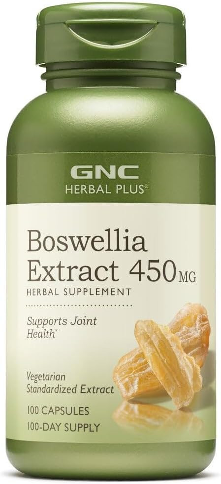 Gnc Herbal Plus Boswellia Extract 450Mg Supplement, Vegetarian, Supports Joint Health, 100 Servings
