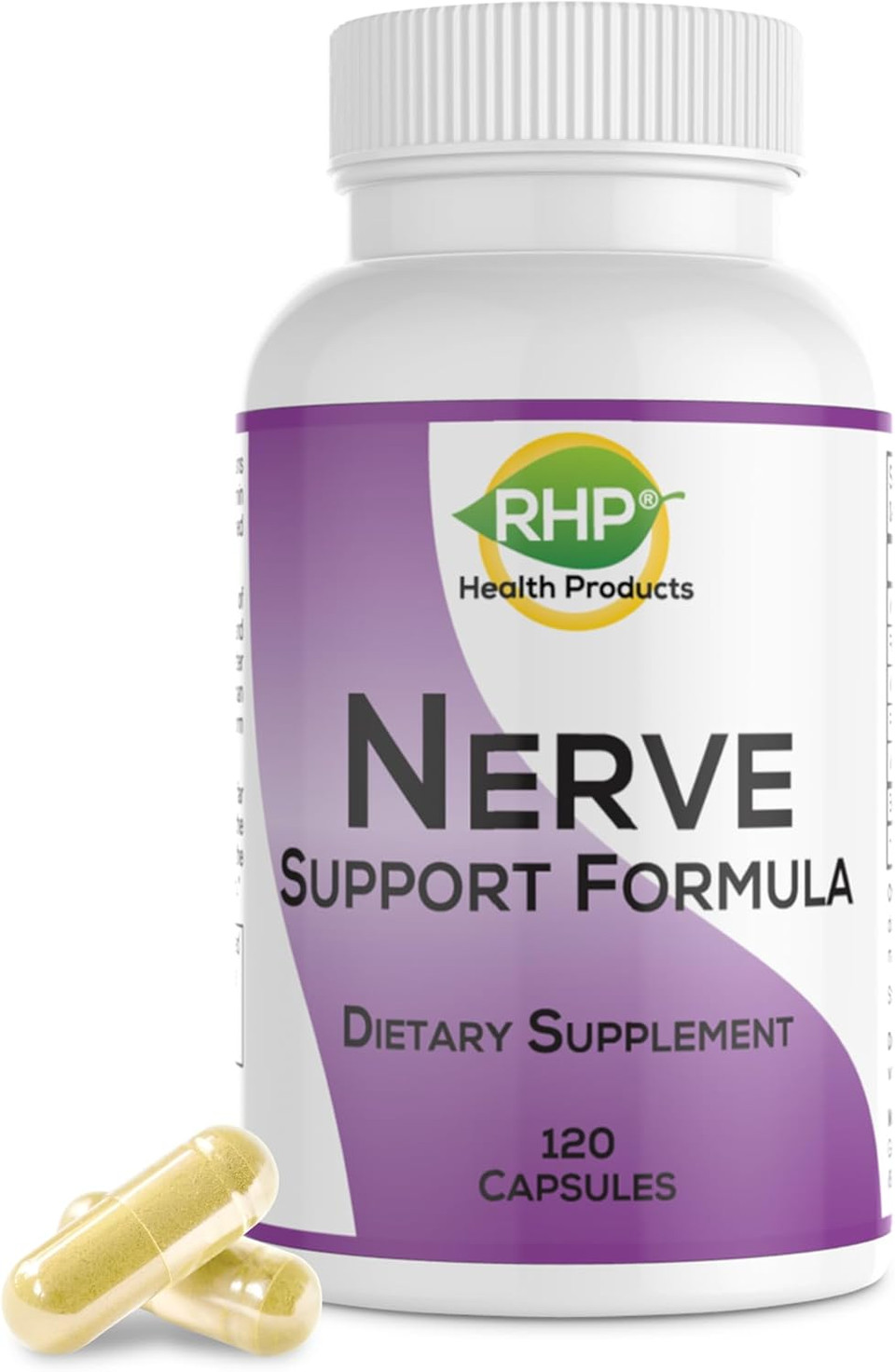 Nerve Support Formula For The Nutritional Support Of Neuropathy. Relief From Nerve Aches, Pain & Discomfort. B-Complex With Folic Acid. 120 Capsules