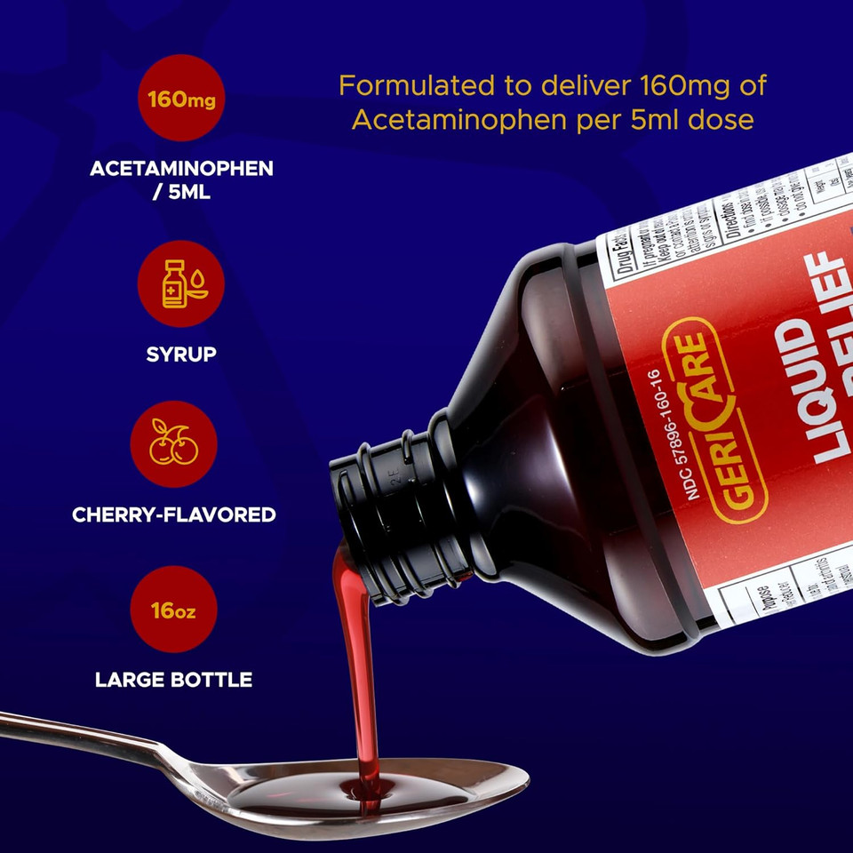 16 Oz Bottle Acetaminophen Cherry Flavored Liquid 16 Oz Bottle Acetaminophen Cherry Flavored Liquid