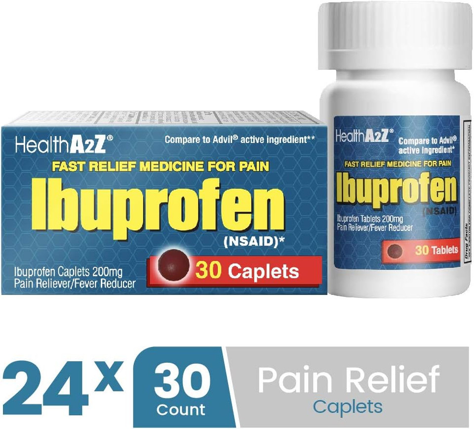 Healtha2Z Ibuprofen Tablets 200Mg, 24 Packs Of 30 Tablets(720 Tablets Total), Value Package