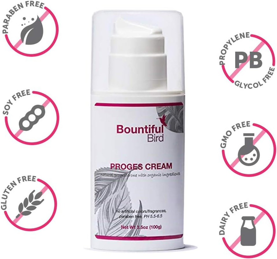Organic Herbs Progesterone Cream, 3.5 Oz (100 G)