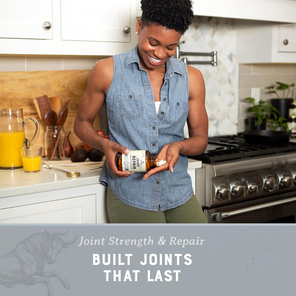 Heart & Soil Grass Fed Joint Support Supplement - Bovine Tracheal Cartilage Immune Support Capsules - Joint Health Supplement For Women, Men, & Seniors - Non Gmo Dietary Supplement - 180 Capsules