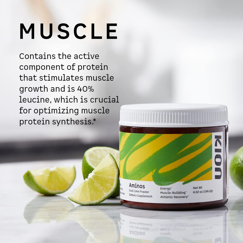 Kion Aminos - Essential Amino Acids Supplement, Essential Amino Acids Powder For Muscle Recovery, Bcaa Eaa No Caffeine, Amino Acid Powder, Essential Amino Energy - 30 Servings, Mixed Berry