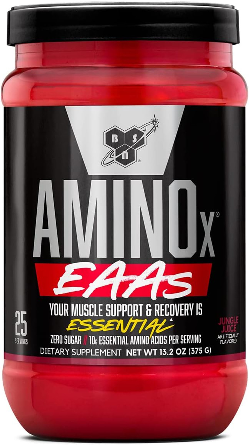Bsn Amino X Eaas, Muscle Recovery And Endurance, 10G Essential Amino Acids, 5G Bcaas, Zero Sugar, Caffeine Free, Jungle Juice, 13.2Oz, 25 Servings
