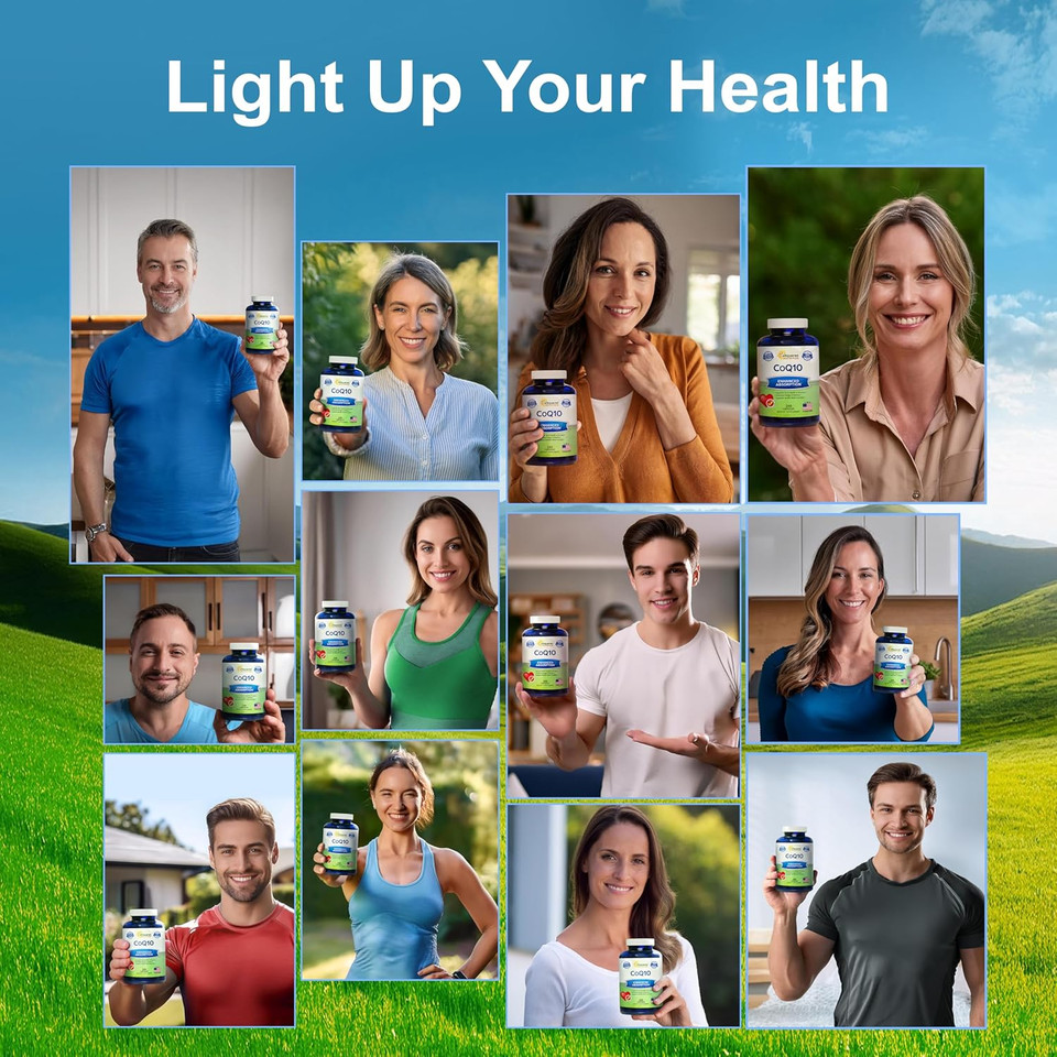 Asquared Nutrition Coq10 (400Mg Max Strength, 200 Capsules) - High Absorption Vegan Coenzyme Q10 Powder - Ubiquinone Supplement Pills, Extra Antioxidant Co Q-10 Enzyme Vitamin Tablets, Coq 10 400 Mg