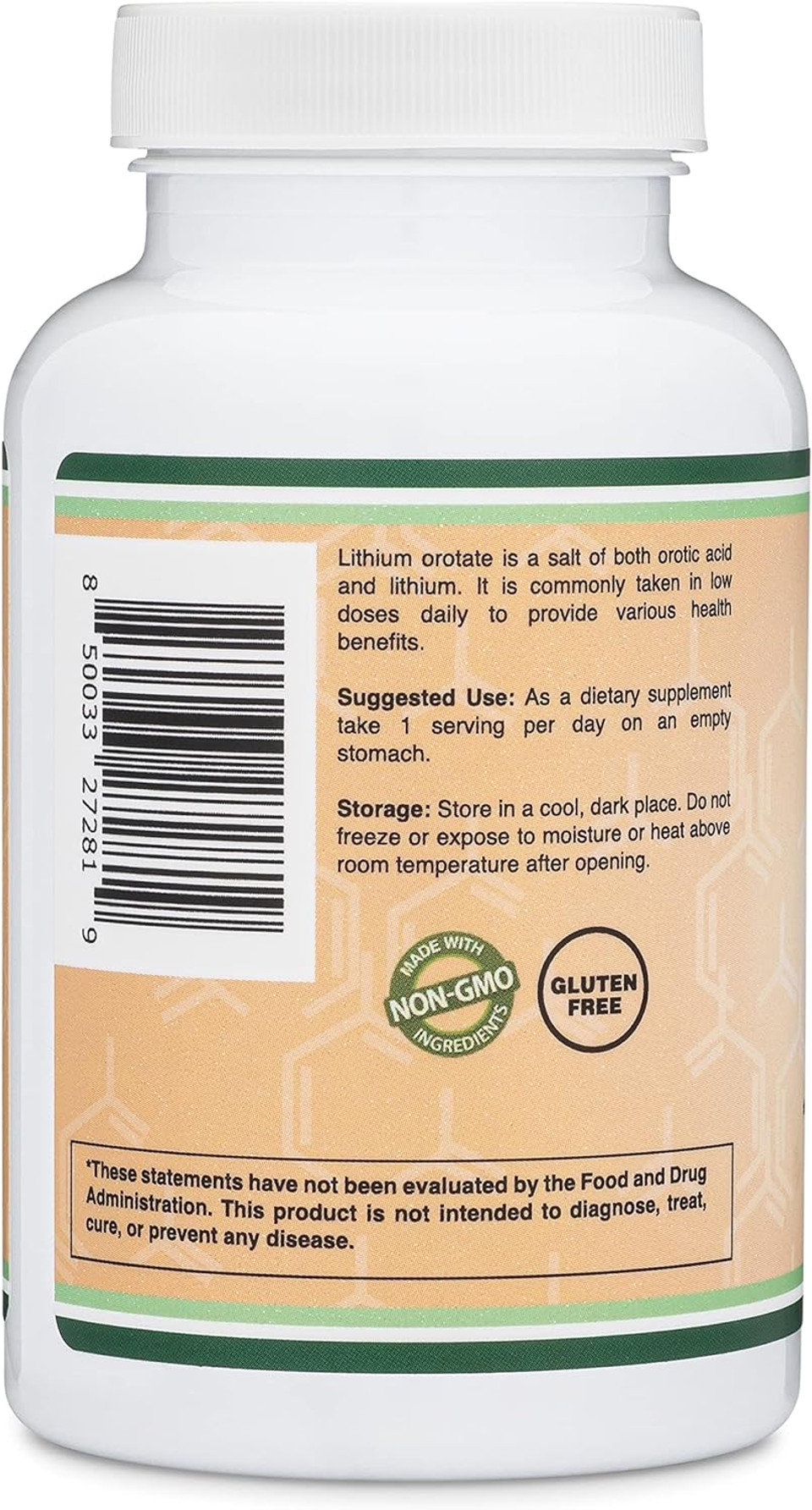 Lithium Orotate 5Mg, 210 Capsules (Third Party Tested, Vegan Safe, Non-Gmo) For A Calmer Mind, More Balanced Mood, And Better Rest At Night By Double Wood Supplements