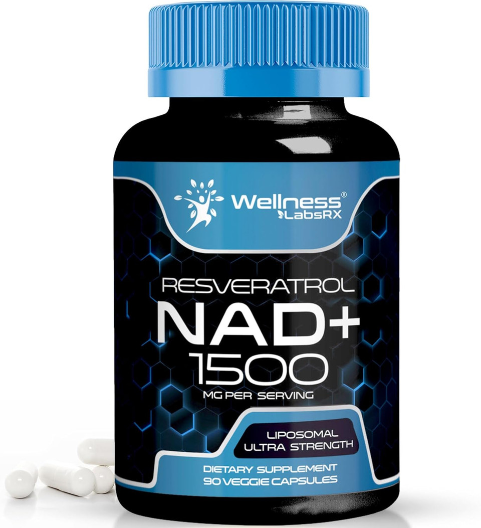 Nad Supplement, 1500Mg - Liposomal Nad+ Supplement With Resveratrol, Nad Plus Boosting - Support Cellular Health, Stamina & Healthy Aging - Ultra Strength Capsules, Usa Made