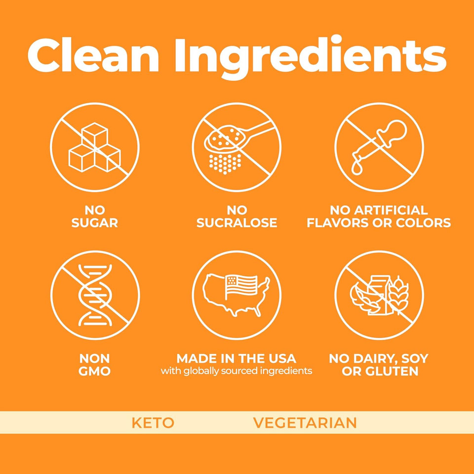 Pureboost Immune Clean Energy Booster, Refreshing Energy Drink Mix And Immunity Supplement With Elderberry, 1,200 Mg Vitamin C, Vitamins A + D, And Zinc. (Tangerine Twist, 30 Count)