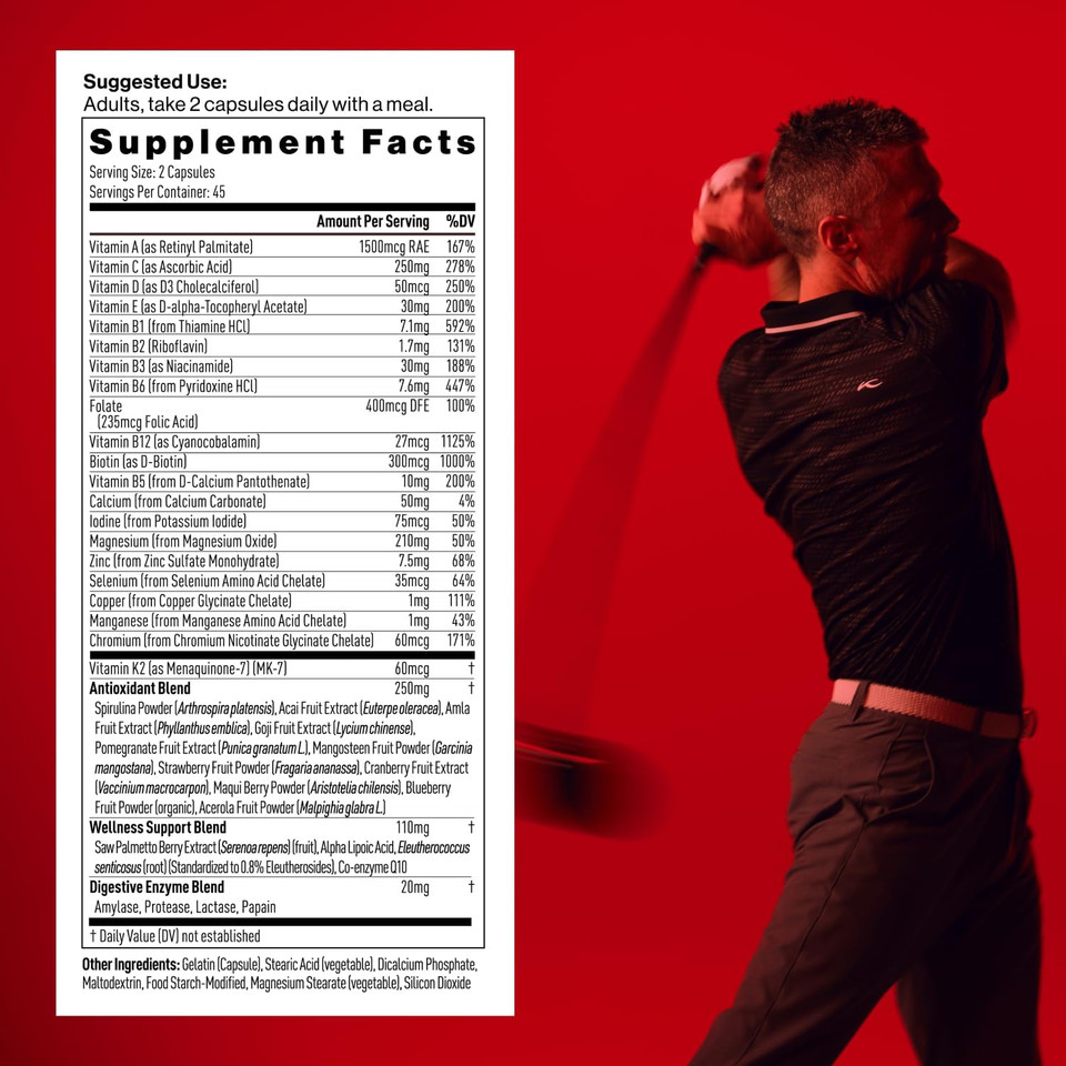 Mdrive Multivitamin For Men, Daily Multivitamin - Immune Health Support From Zinc, Selenium, Manganese & Vitamin D, Enzymes For Digestive Support, Coq10 For Energy And Vitamin K2, 90 Capsules Mdrive Multivitamin For Men, Daily Multivitamin - Immune Health Support From Zinc, Selenium, Manganese & Vitamin D, Enzymes For Digestive Support, Coq10 For Energy And Vitamin K2, 90 Capsules