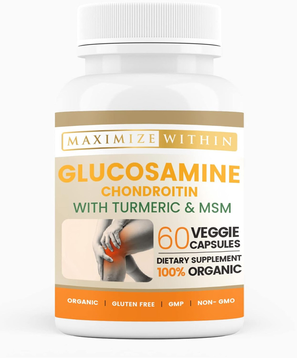 Glucosamine Chondroitin With Turmeric & Msm For Healthy Joints, 60 Veggie Capsules